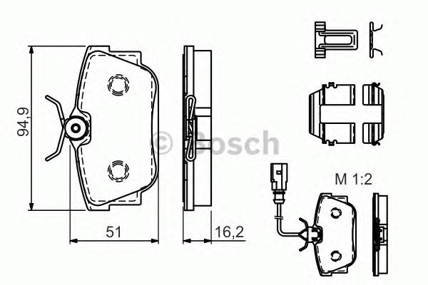 BOSCH 0 986 494 529 Комплект тормозных колодок,