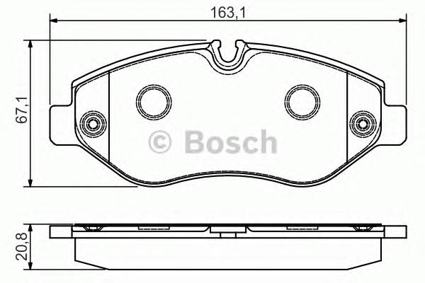 BOSCH 0986495098 Гальмівні колодки передні