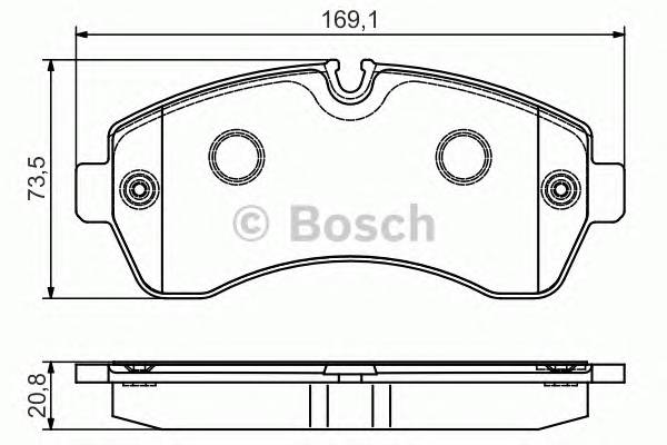 BOSCH 0986495107 Колодки гальмові дискові