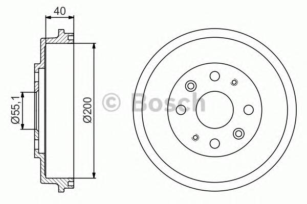 BOSCH 0 986 477 191 Гальмівний барабан