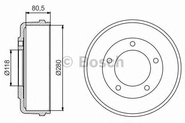 BOSCH 0 986 477 203 Гальмівний барабан