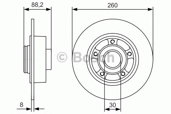 BOSCH 0 986 479 761 Гальмівний диск