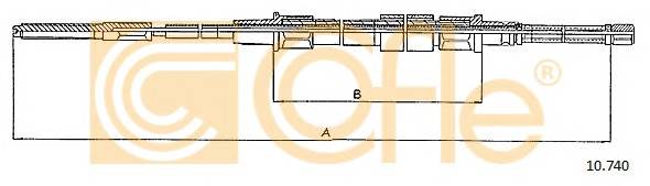 COFLE 10.740 Трос стояночного гальма