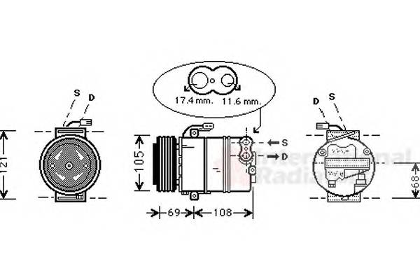 VAN WEZEL 3700K316 Компрессор, кондиционер