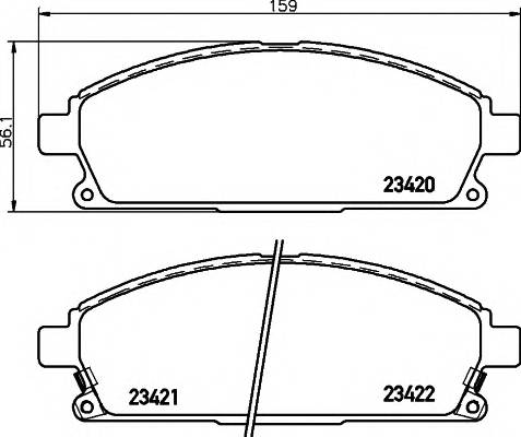 TEXTAR 2342001 Комплект гальмівних колодок,