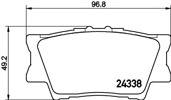 TEXTAR 2433801 Комплект гальмівних колодок,