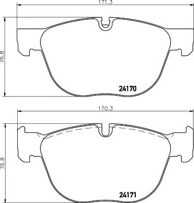 TEXTAR 2417001 Комплект тормозных колодок,