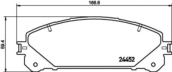 TEXTAR 2445201 Комплект гальмівних колодок,