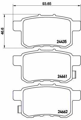 BREMBO P 28 072 Комплект гальмівних колодок,