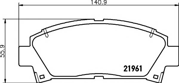 MINTEX MDB1684 Комплект гальмівних колодок,