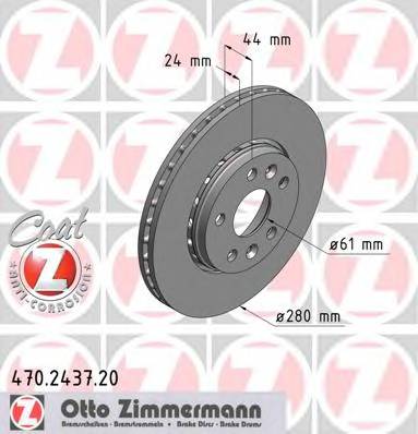 ZIMMERMANN 470.2437.20 Гальмівний диск