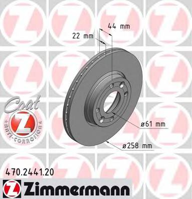 ZIMMERMANN 470.2441.20 Гальмівний диск