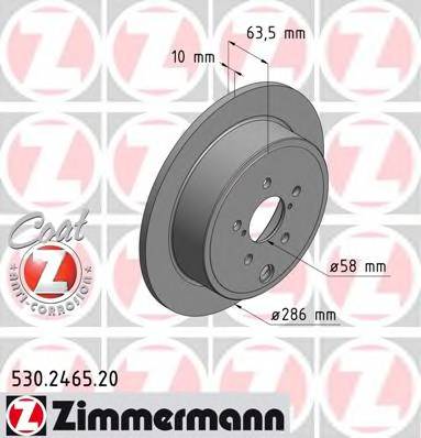 ZIMMERMANN 530.2465.20 Гальмівний диск