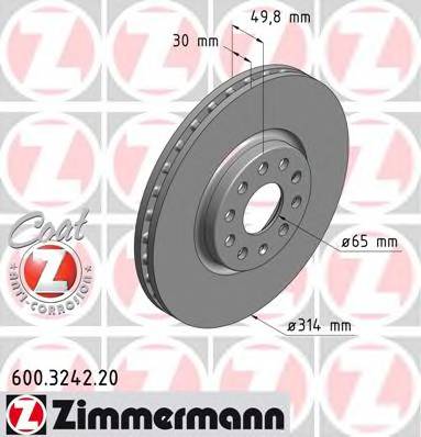 ZIMMERMANN 600.3242.20 Гальмівний диск