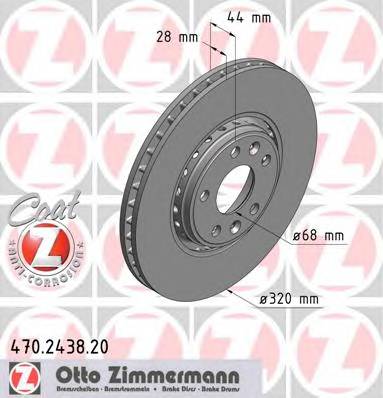 ZIMMERMANN 470.2438.20 Гальмівний диск