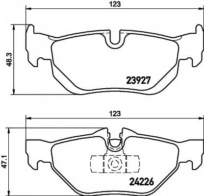 HELLA 8DB 355 011-301 Комплект гальмівних колодок,