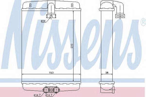 NISSENS 72013 Теплообменник, отопление салона