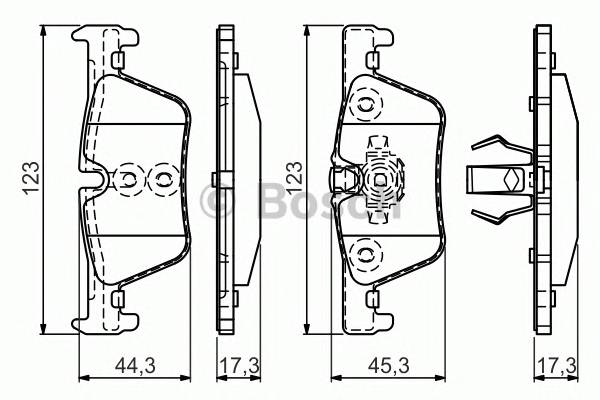 BOSCH 0986494554 Дисковые тормозные колодки,