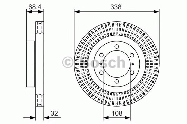 BOSCH 0986479A65 Тормозной диск