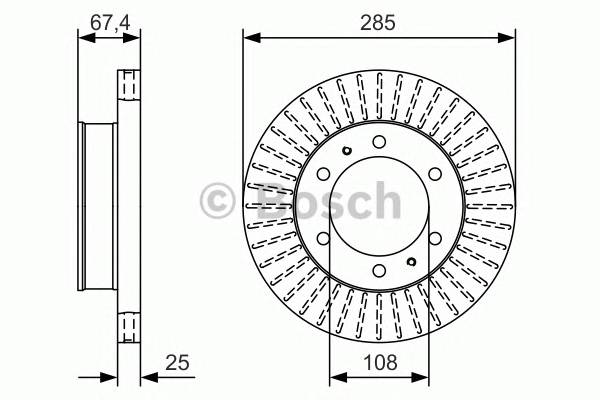 BOSCH 0986479A96 TARCZA HAMULC. TOYOTA