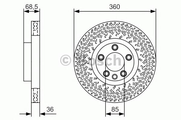 BOSCH 0986479B12 Тормозной диск