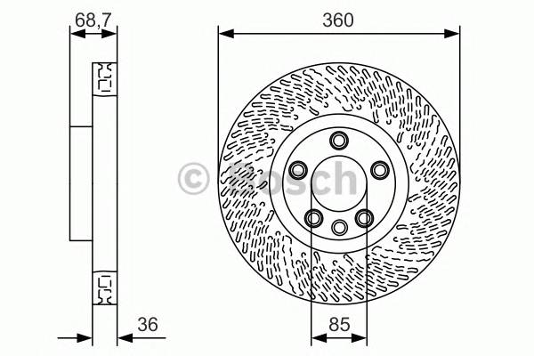 BOSCH 0986479B13 Гальмівний диск