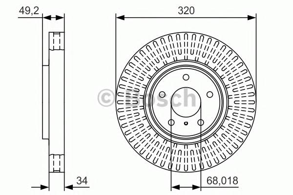 BOSCH 0986479T32 Диск гальмівний