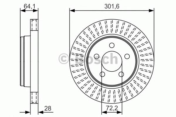 BOSCH 0986479U04 Диск гальмівний