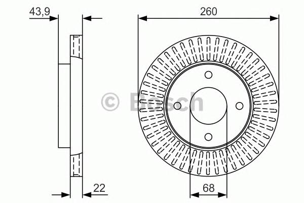 BOSCH 0986479U61 Гальмівний диск