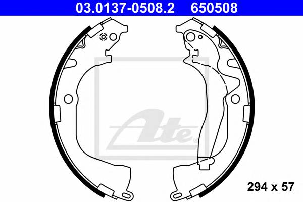 ATE 03.0137-0508.2 Комплект тормозных колодок