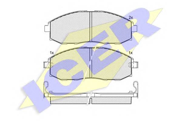 ICER 141266 Комплект гальмівних колодок,