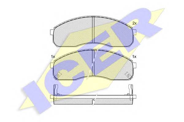 ICER 141455 Комплект тормозных колодок,