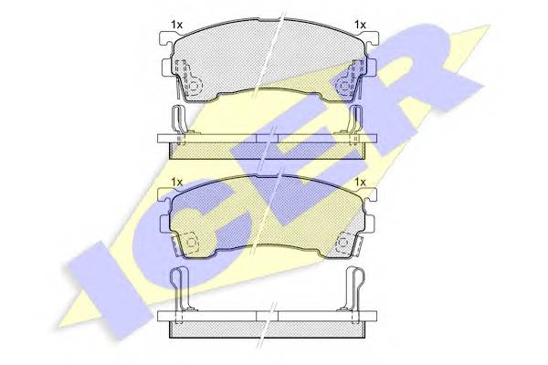 ICER 180971 Комплект тормозных колодок,