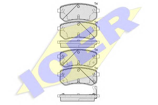 ICER 181710 Комплект тормозных колодок,