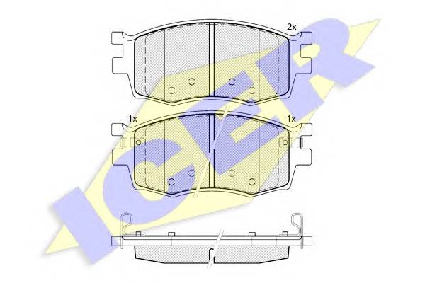 ICER 181711 Комплект тормозных колодок,