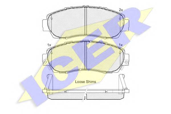 ICER 181811 Комплект тормозных колодок,