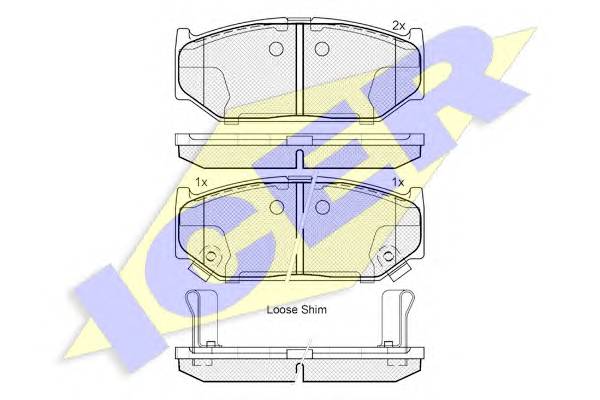 ICER 182045 Комплект тормозных колодок,