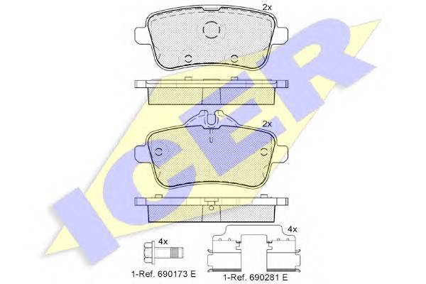 ICER 182072-066 Комплект тормозных колодок,