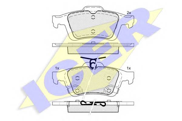 ICER 182106 Комплект тормозных колодок,