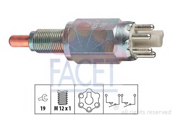 FACET 7.6243 Выключатель, фара заднего