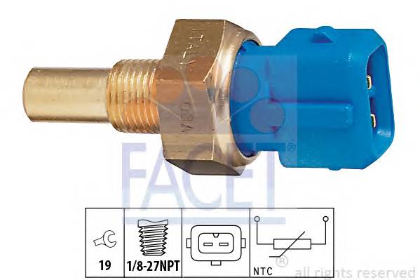 FACET 7.3156 Датчик, температура масла;