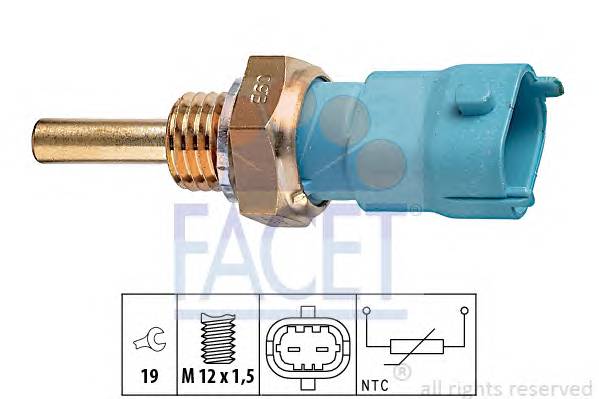 FACET 7.3239 Датчик, температура олії;