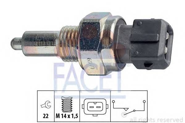 FACET 7.6099 Вимикач, фара заднього