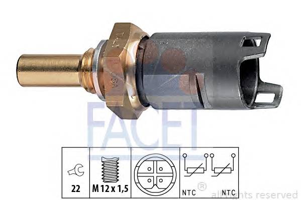 FACET 7.3274 Датчик, температура масла;