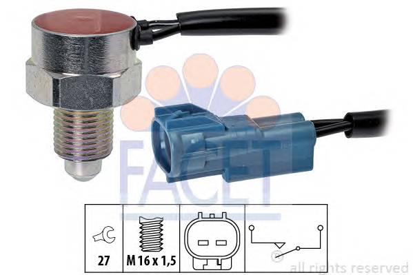 FACET 7.6302 Выключатель, фара заднего