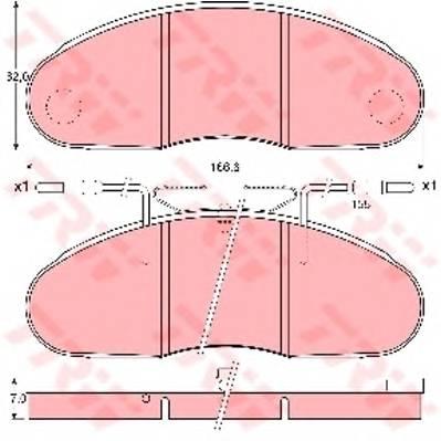 TRW GDB1077 Комплект гальмівних колодок,