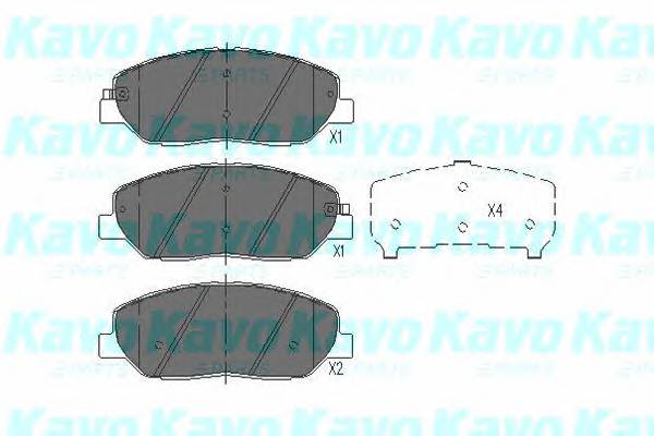 KAVO PARTS KBP-3023 Комплект тормозных колодок,