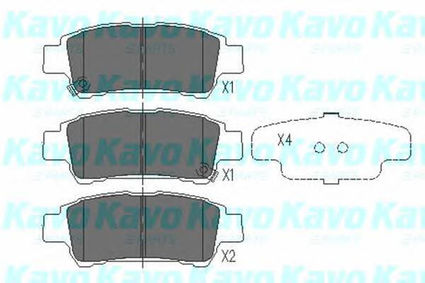 KAVO PARTS KBP-9014 Комплект тормозных колодок,