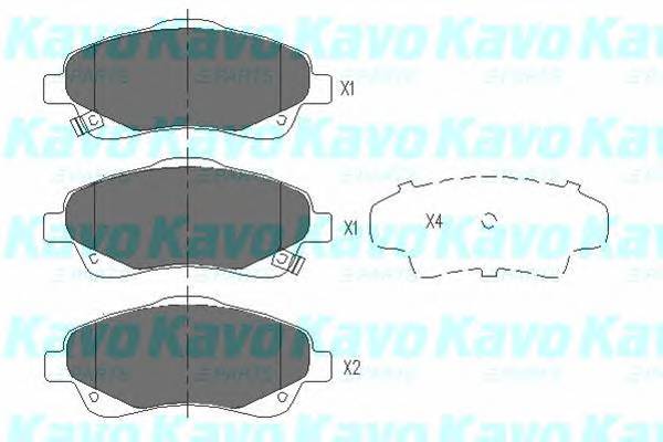 KAVO PARTS KBP-9018 Комплект гальмівних колодок,