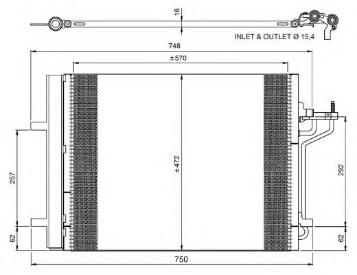 NRF 350052 Конденсатор, кондиционер